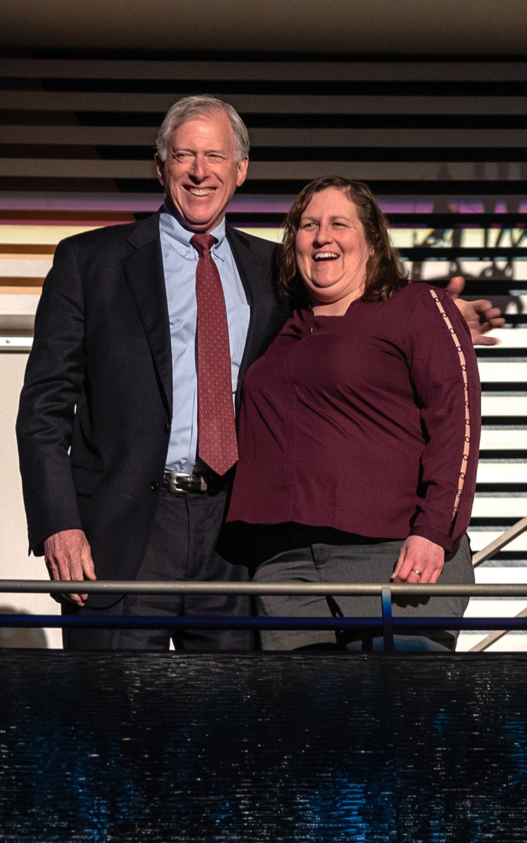 Barb Sheble and Dr. Borkon at Kauffman Center for the Performing Arts Survivor Seat night
