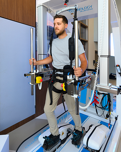 G-EO System™: Patients and therapists have access to this sophisticated exoskeleton that helps patients recovering from spinal injuries, amputations, stroke, and other conditions regain strength and relearn motor skills.
