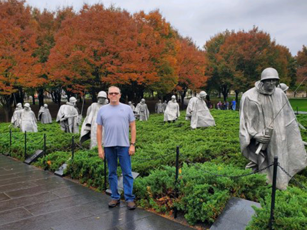 David Clifton at the Korean War Veterans Memorial