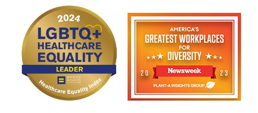 2024 LGBTQ+ Healthcare Equality Leader and America's Greatest Workplaces for Diversity awards
