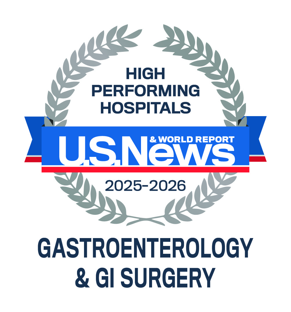 US News and world report Gastroenterology and GI surgery emblem 2025-2026