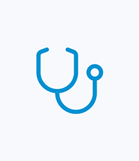 Blue stethoscope icon