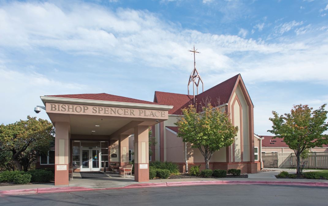 Bishop Spencer Place front entrance. 