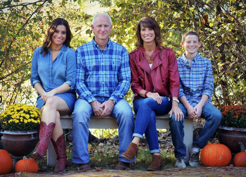 Dana Garrison with her family.