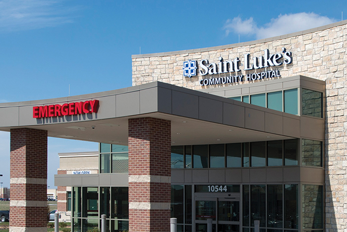 Saint Luke's Community Hospital. Emergency. Exterior shot of one of the Saint Luke's Community Hospitals