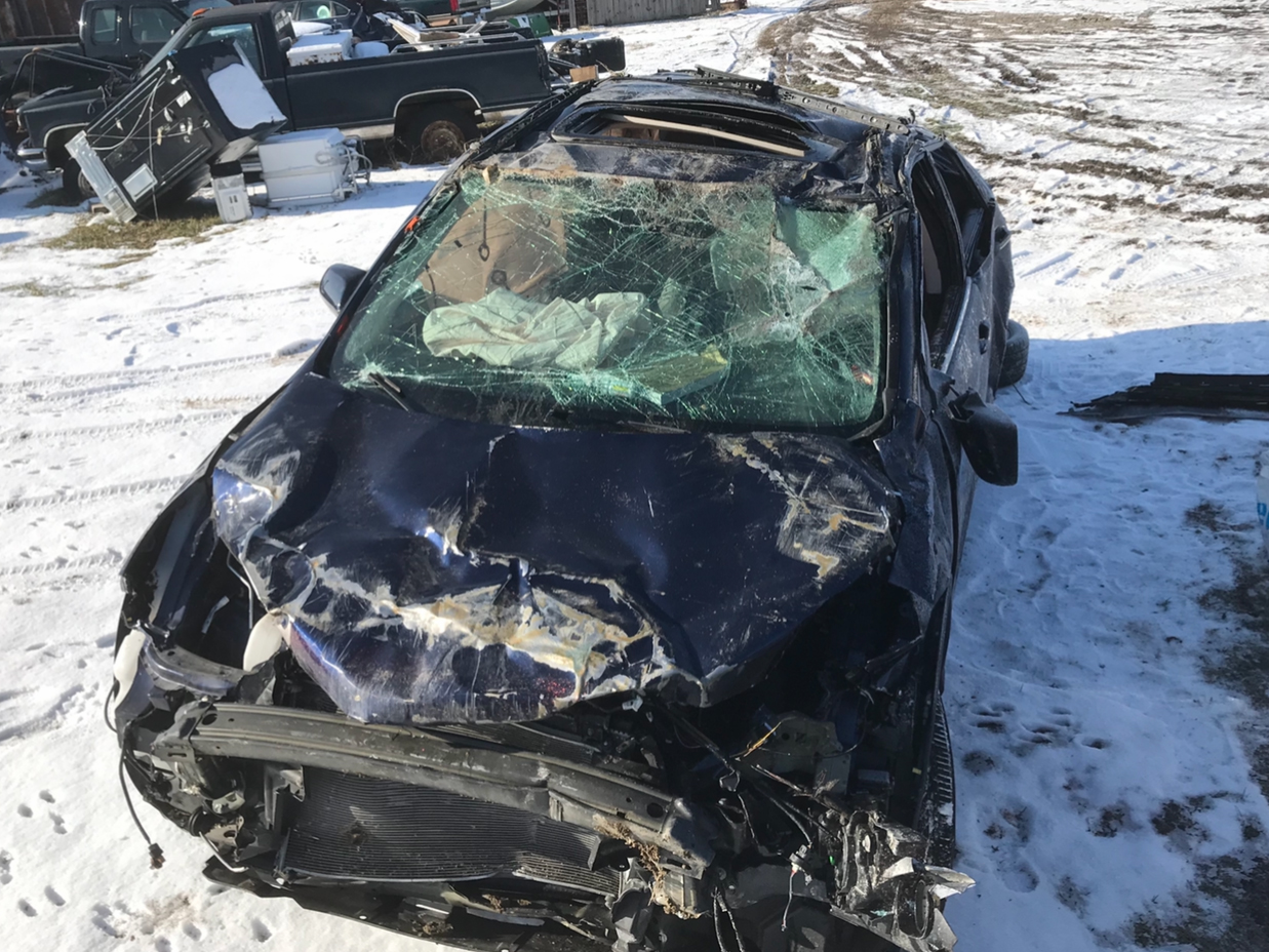 Mark Carr's vehicle after the crash