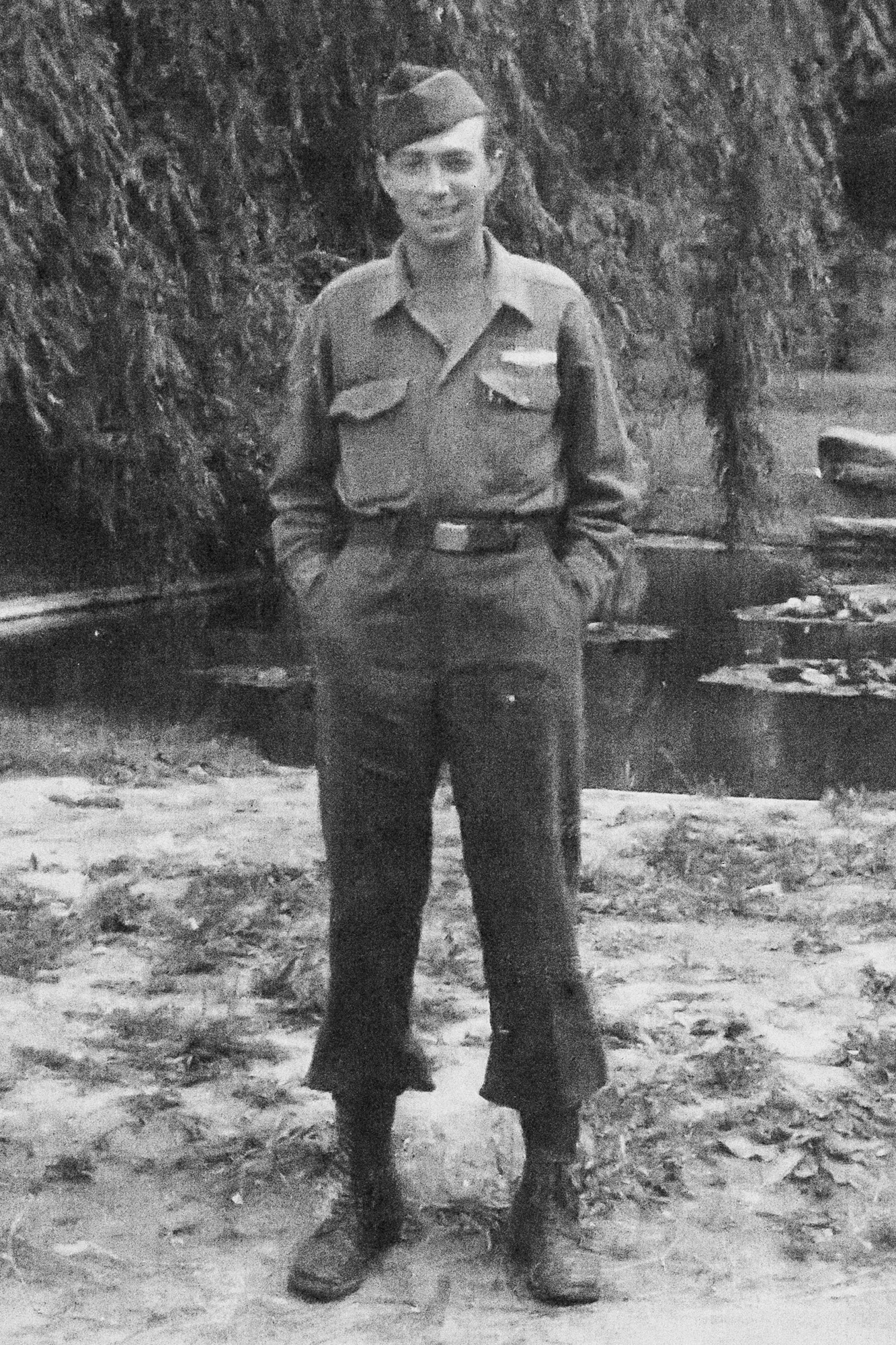 Dale Cooksey in his uniform, fighting in WWII