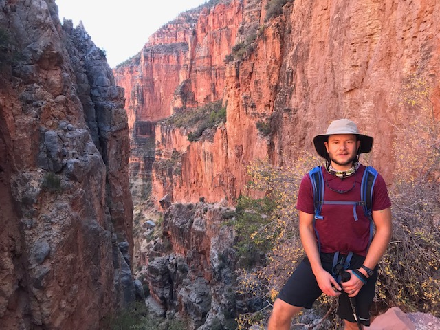 Nate Miller in the Grand Canyon for the 10th annual hunger walk