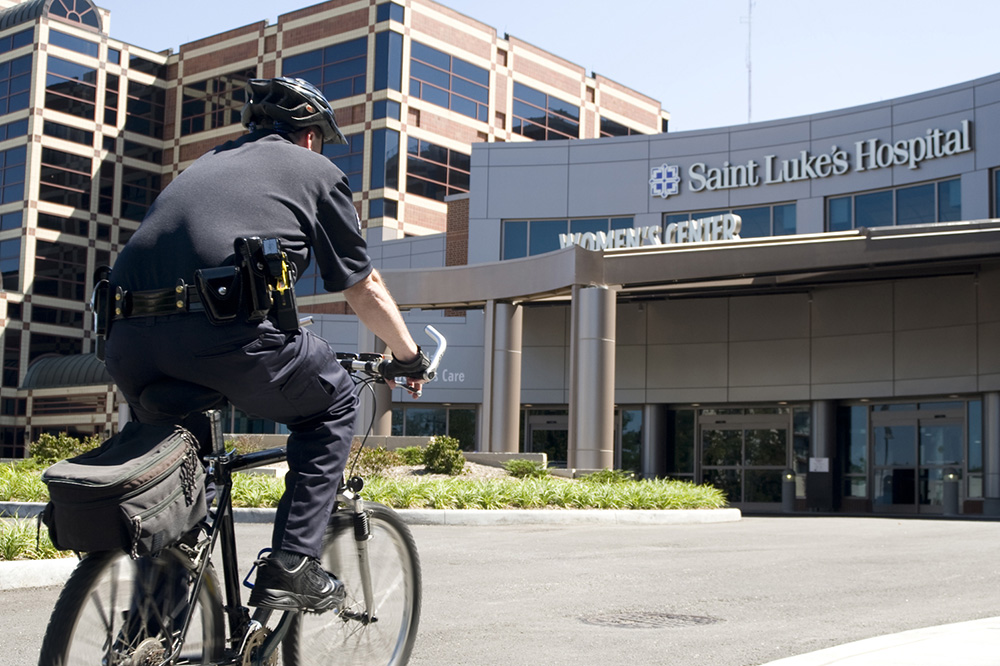 Sgt. Anthony Cook on bike patrol