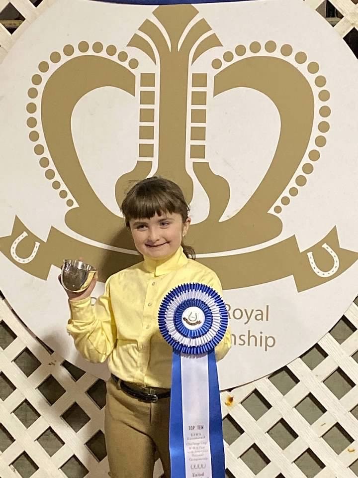 In November 2019, Amelia placed sixth in her division at the UPHA Exceptional Challenge Cup. She received an engraved cup and a beautiful ribbon.