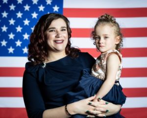 Robin and Ellie Schneider, 2, of Kansas City. Photo courtesy of White House website.