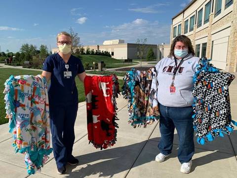 The Chillicothe Middle School students and staff who provide these blankets for our Oncology patients. The blankets offer warmth and comfort during a difficult time in our patients' lives.