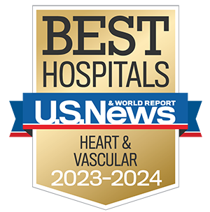 US News Best Hospitals Heart and Vascular badge