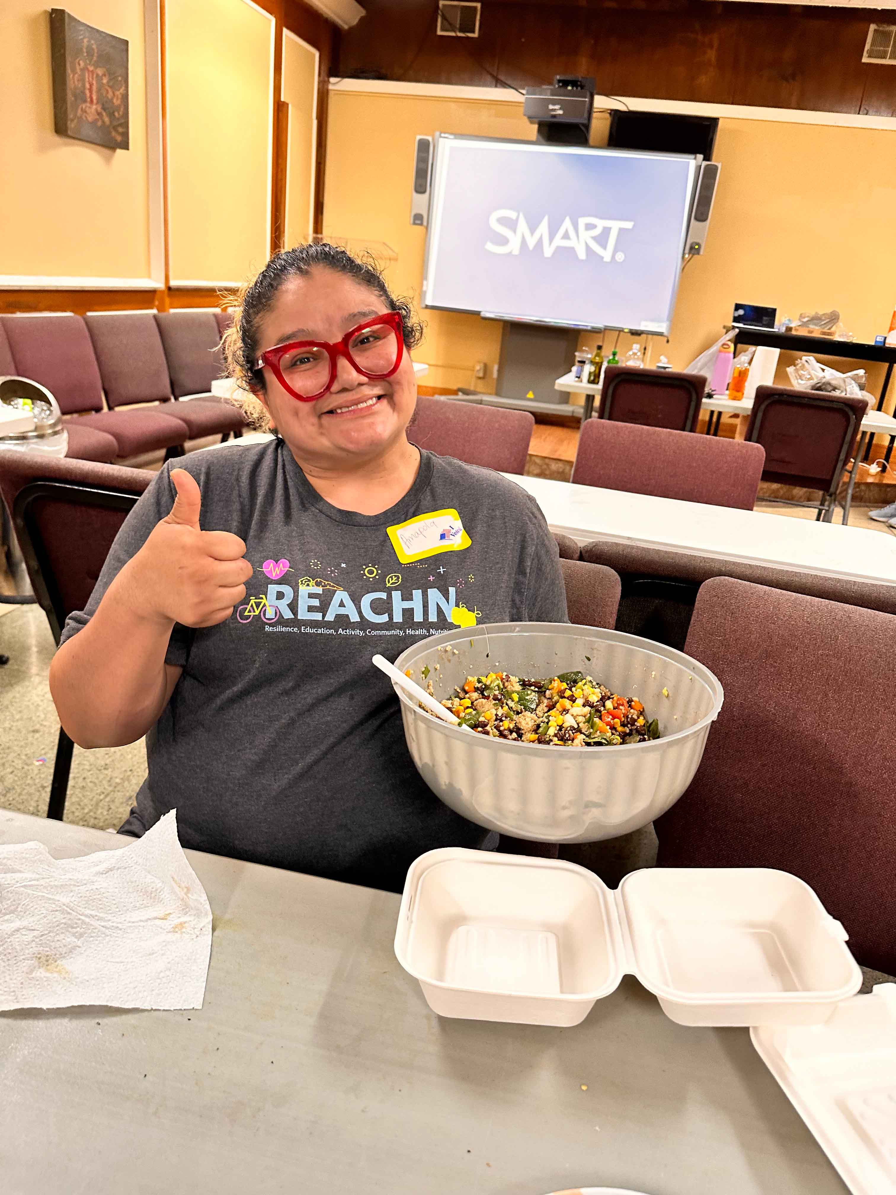 Food As Medicine Everyday (FAME) program coordinator taught participants how to incorporate more fruits and vegetables into their meals.