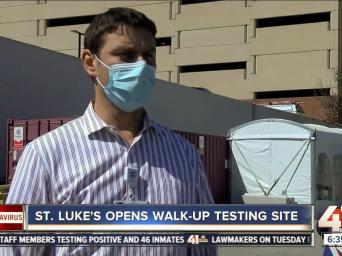 Coronavirus. St. Luke's opens walk-up testing site. 41 Action News.