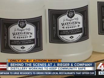 Coronavirus: Only on 41 Action News: Behind the scenes at J. Rieger & Co. - Distillery working to keep the community safe