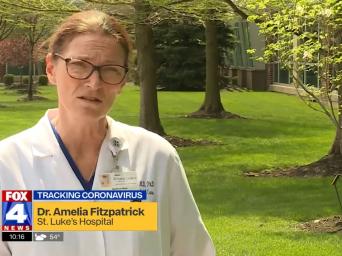 FOX 4 News. Tracking coronavirus. Dr. Amelia Fitzpatrick. St. Luke's Hospital