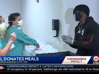 Hill donates meals. Covering Kansas City. Coronavirus Impact. KMBC 9 abc