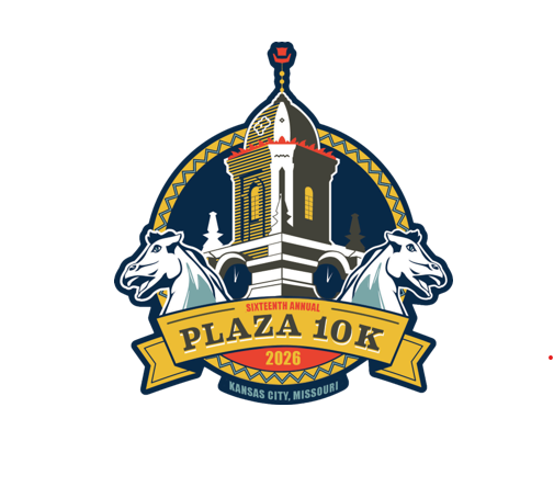 Plaza 10k with a building between two horses