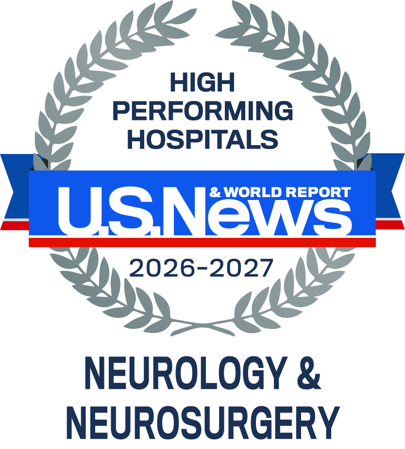 High performing hospital badge for neurology and neurosurgery.