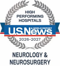 High performing hospital badge for neurology and neurosurgery. 