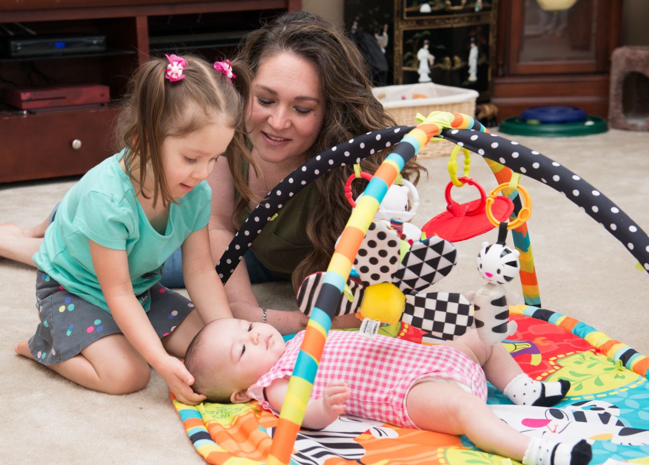 Mandy Corbin, two-time heart transplant patient, with children