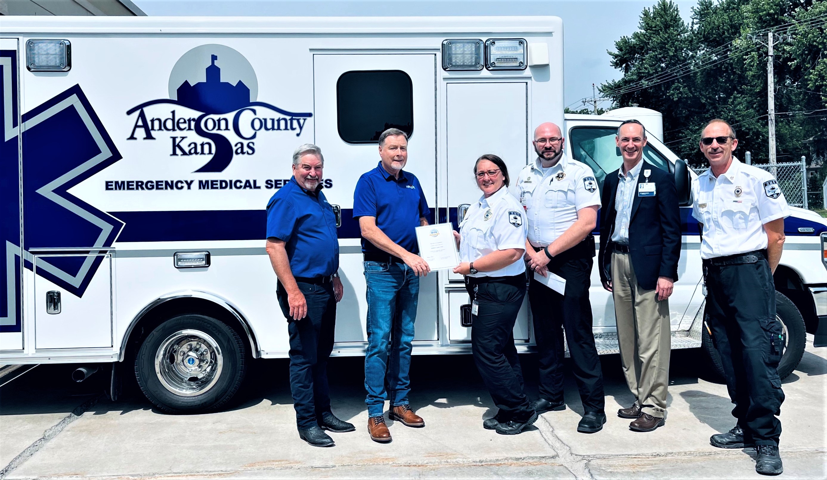 Anderson County Emergency Medical Services (EMS), a department of Anderson County Hospital, was recently awarded a grant from the MFA Oil Foundation to purchase mobile radio communications equipment.