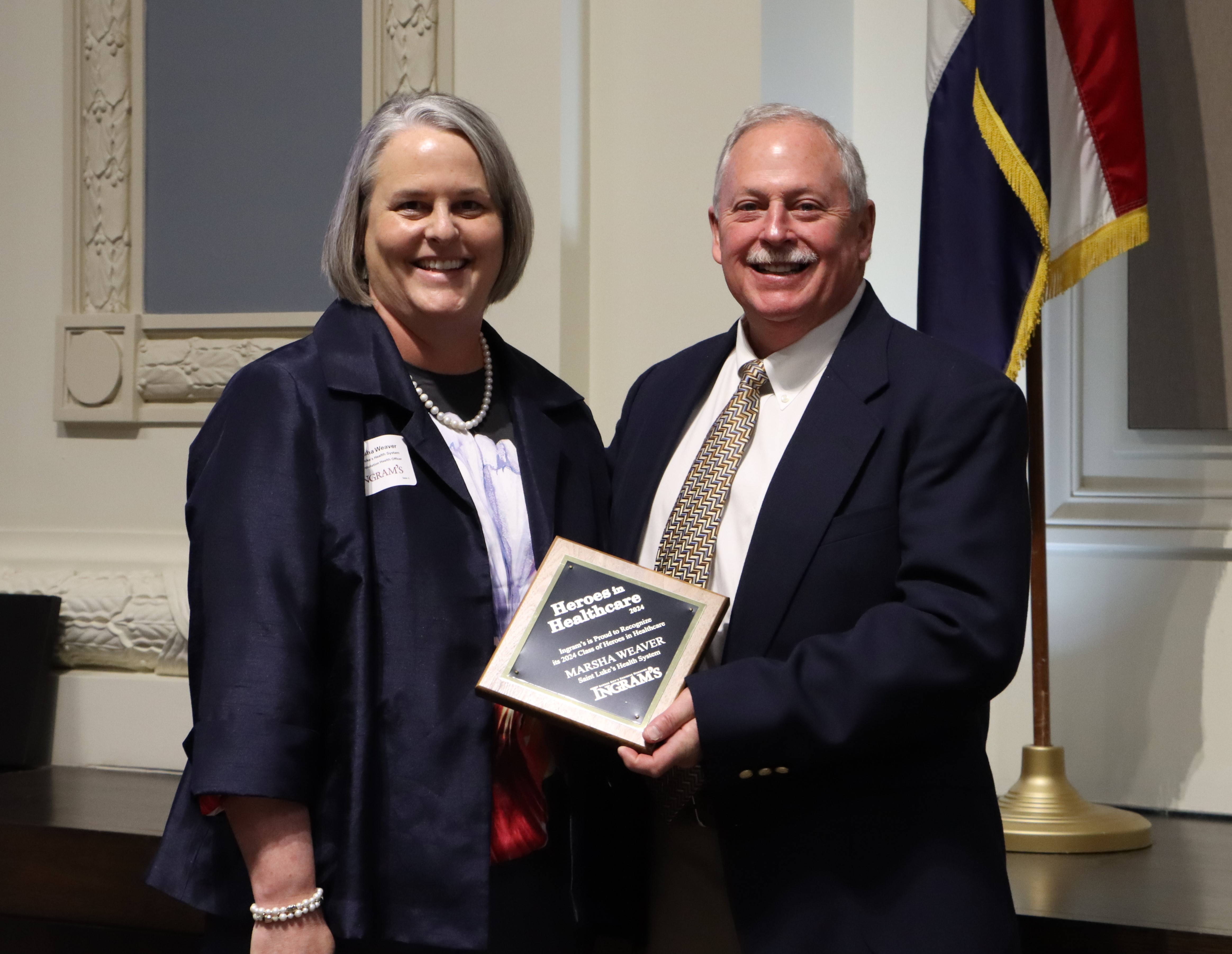 Marsha Weaver, MD, Vice President & Chief Population Health Officer at Saint Luke’s, received the Heroes in Healthcare award