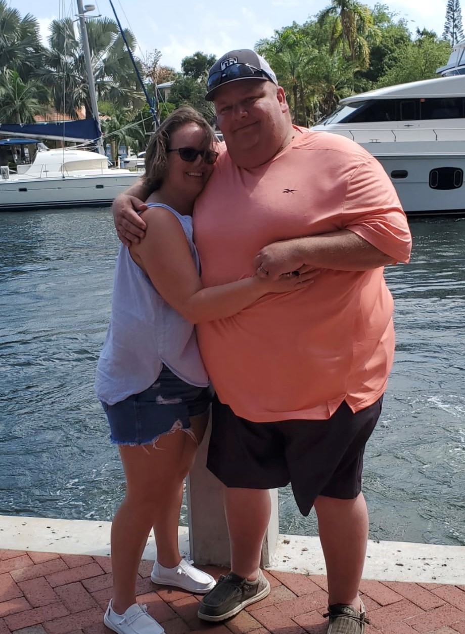 BJ (left) before picture with his wife Melissa 