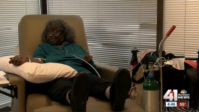 41 Action News. 4:46. 55 degrees. Mary Davis sitting in chair.